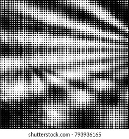 Grunge halftone black and white dots texture background. Spotted vector Abstract Texture
