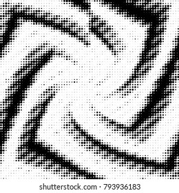 Grunge halftone black and white dots texture background. Spotted vector Abstract Texture
