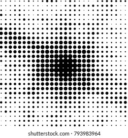 Grunge halftone black and white dots texture background. Spotted vector Abstract Texture
