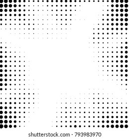 Grunge halftone black and white dots texture background. Spotted vector Abstract Texture
