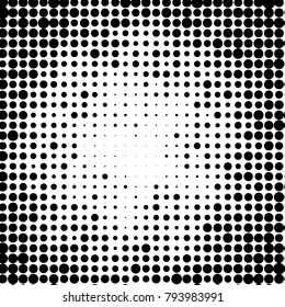Grunge halftone black and white dots texture background. Spotted vector Abstract Texture
