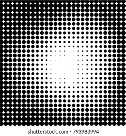 Grunge halftone black and white dots texture background. Spotted vector Abstract Texture
