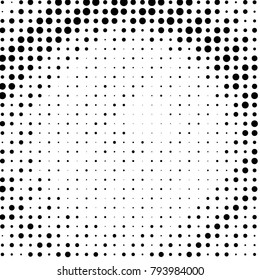 Grunge halftone black and white dots texture background. Spotted vector Abstract Texture
