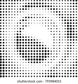 Grunge halftone black and white dots texture background. Spotted vector Abstract Texture
