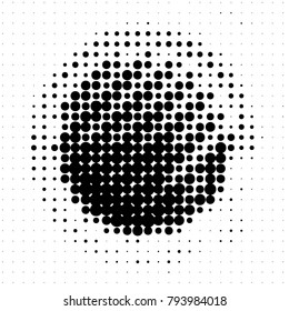 Grunge halftone black and white dots texture background. Spotted vector Abstract Texture
