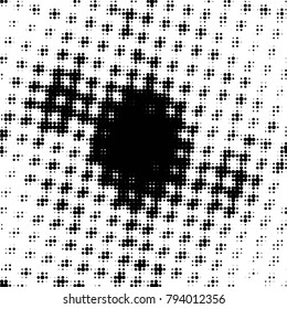 Grunge halftone black and white dots texture background. Spotted vector Abstract Texture

