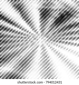 Grunge halftone black and white dots texture background. Spotted vector Abstract Texture
