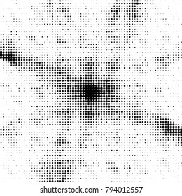 Grunge halftone black and white dots texture background. Spotted vector Abstract Texture
