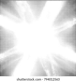Grunge halftone black and white dots texture background. Spotted vector Abstract Texture
