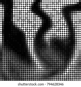 Grunge halftone black and white dots texture background. Spotted vector Abstract Texture
