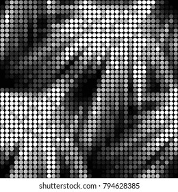 Grunge halftone black and white dots texture background. Spotted vector Abstract Texture
