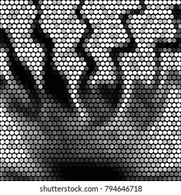 Grunge halftone black and white dots texture background. Spotted vector Abstract Texture
