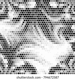 Grunge halftone black and white dots texture background. Spotted vector Abstract Texture
