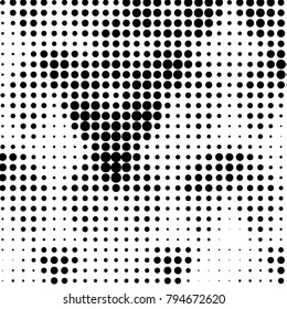 Grunge halftone black and white dots texture background. Spotted vector Abstract Texture
