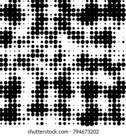 Grunge halftone black and white dots texture background. Spotted vector Abstract Texture
