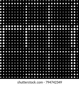 Grunge halftone black and white dots texture background. Spotted vector Abstract Texture
