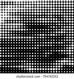 Grunge halftone black and white dots texture background. Spotted vector Abstract Texture
