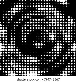 Grunge halftone black and white dots texture background. Spotted vector Abstract Texture
