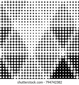 Grunge halftone black and white dots texture background. Spotted vector Abstract Texture
