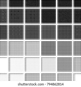 Grunge halftone black and white dots texture background. Spotted vector Abstract Texture
