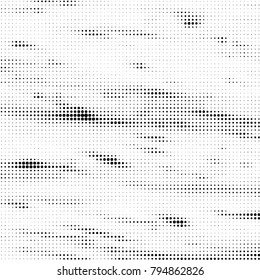 Grunge halftone black and white dots texture background. Spotted vector Abstract Texture
