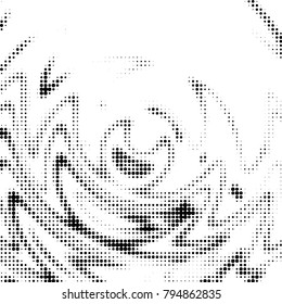 Grunge halftone black and white dots texture background. Spotted vector Abstract Texture
