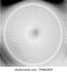 Grunge halftone black and white dots texture background. Spotted vector Abstract Texture
