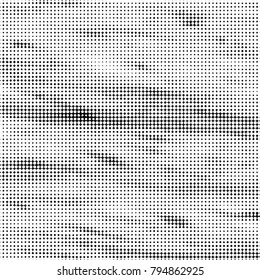 Grunge halftone black and white dots texture background. Spotted vector Abstract Texture
