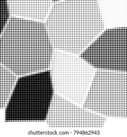 Grunge halftone black and white dots texture background. Spotted vector Abstract Texture
