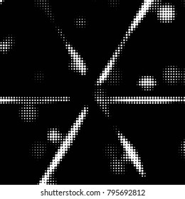 Grunge halftone black and white dots texture background. Spotted vector Abstract Texture
