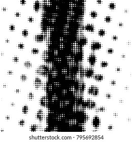 Grunge halftone black and white dots texture background. Spotted vector Abstract Texture
