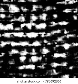 Grunge halftone black and white dots texture background. Spotted vector Abstract Texture
