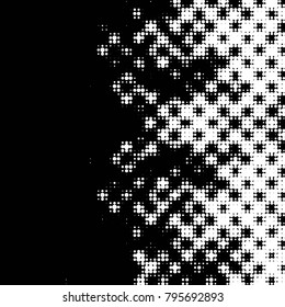 Grunge halftone black and white dots texture background. Spotted vector Abstract Texture
