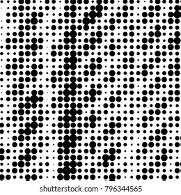 Grunge halftone black and white dots texture background. Spotted vector Abstract Texture
