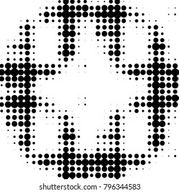 Grunge halftone black and white dots texture background. Spotted vector Abstract Texture
