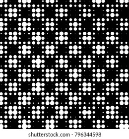Grunge halftone black and white dots texture background. Spotted vector Abstract Texture
