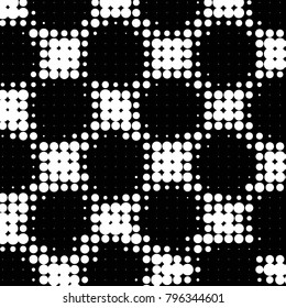 Grunge halftone black and white dots texture background. Spotted vector Abstract Texture
