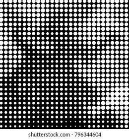 Grunge halftone black and white dots texture background. Spotted vector Abstract Texture
