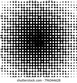 Grunge halftone black and white dots texture background. Spotted vector Abstract Texture
