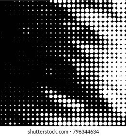 Grunge halftone black and white dots texture background. Spotted vector Abstract Texture
