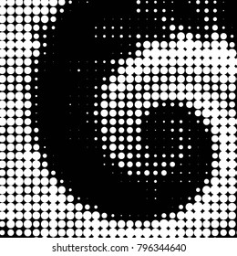 Grunge halftone black and white dots texture background. Spotted vector Abstract Texture
