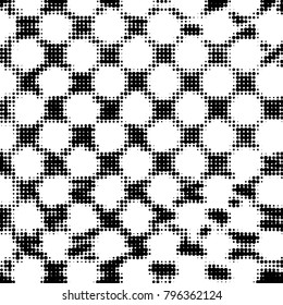 Grunge halftone black and white dots texture background. Spotted vector Abstract Texture
