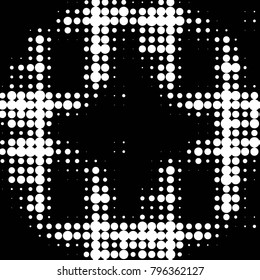 Grunge halftone black and white dots texture background. Spotted vector Abstract Texture
