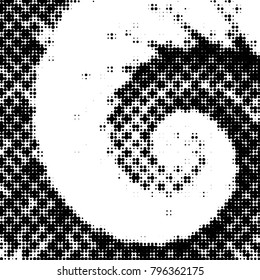 Grunge halftone black and white dots texture background. Spotted vector Abstract Texture
