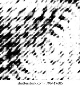 Grunge halftone black and white dots texture background. Spotted vector Abstract Texture
