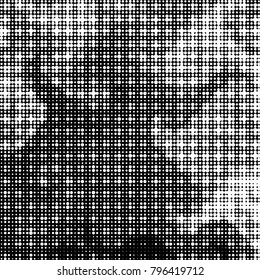 Grunge halftone black and white dots texture background. Spotted vector Abstract Texture
