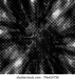 Grunge halftone black and white dots texture background. Spotted vector Abstract Texture
