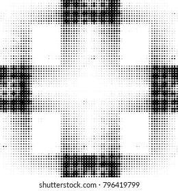 Grunge halftone black and white dots texture background. Spotted vector Abstract Texture
