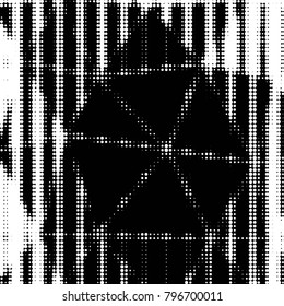 Grunge halftone black and white dots texture background. Spotted vector Abstract Texture
