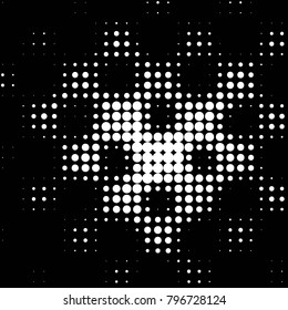 Grunge halftone black and white dots texture background. Spotted vector Abstract Texture
